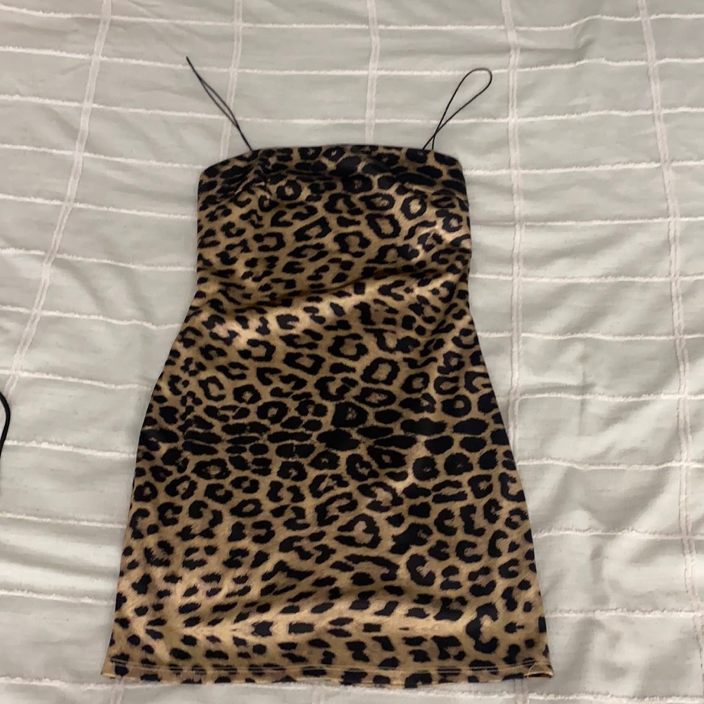 cheetah mini dress (silky)